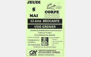 12ème Brocante 5 mai !!!