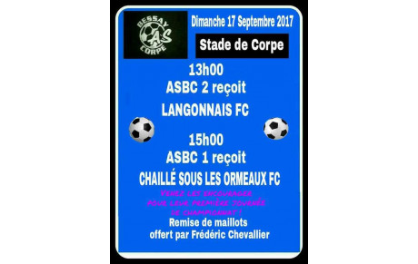 Reprise et et nouveau jeu de maillots au programme de cette 1ère Journée !!!